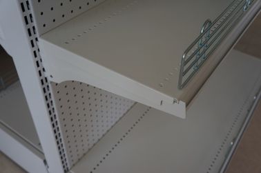Double Sided Supermarket Display Racks System , Metal Store Shelving