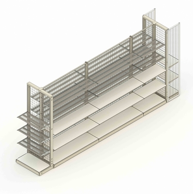 Sistema de prateleiras de supermercado de carga pesada 120 cm Prateleira de exibição modular