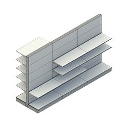 Sistema de prateleiras de gôndola 30x80mm Prateleiras para venda a retalho ajustáveis